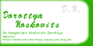 dorottya moskovits business card